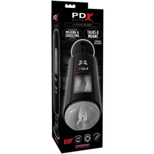 Pdx Elite-Stroker Ultimate Milker mit Stimme-Silikon, 10 Stufen
