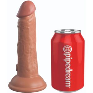 King Cock-Elite Realistischer Dildo aus Silikon 15.2 cm Karamell-Saugnapf