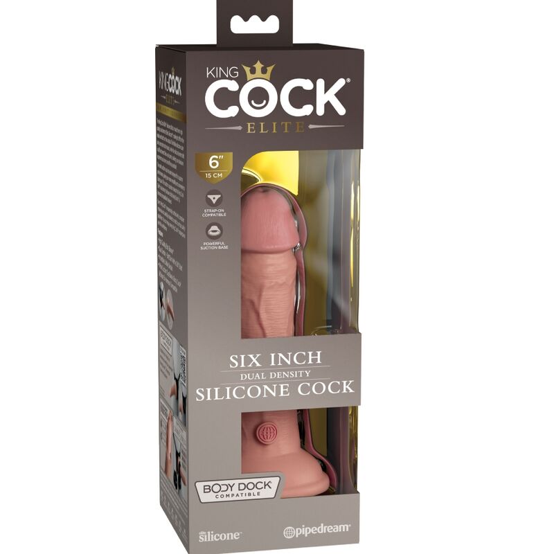 King Cock-Realistische Elite Dildo aus Silikon 15.2 cm-Saugnapf · Strap-on & Harness (Bild 3)
