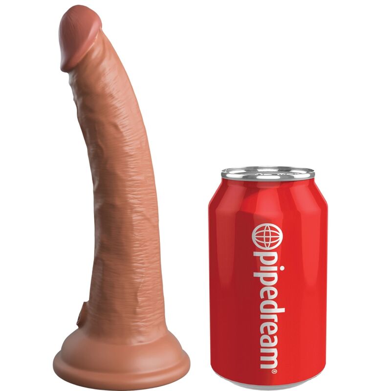 King Cock-Elite Dildo Realist in Silikon 17.8 cm Caramel-Saugnapf · Strap-on & Harness