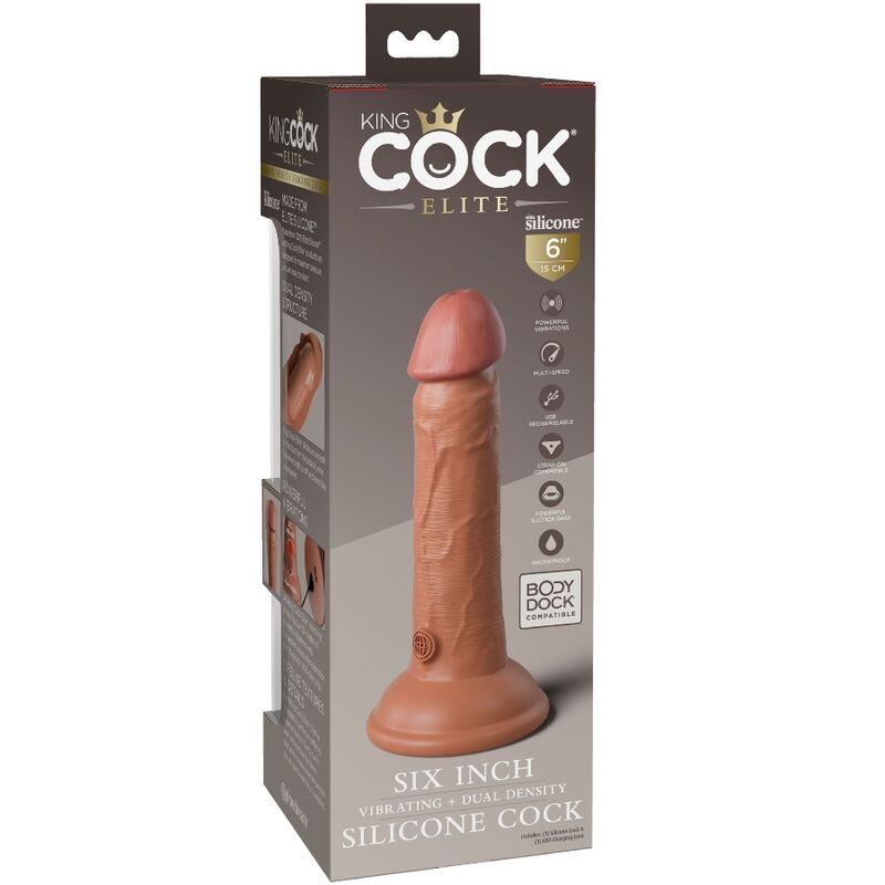 King Cock-Realistische Elite Dildo mit Vibrationen aus Silikon 15.2 cm · Strap-on & Harness (Bild 3)