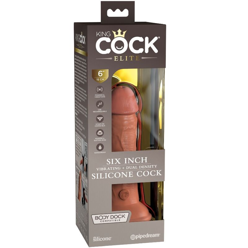 King Cock-Realistische Elite Dildo mit Vibrationen aus Silikon 15.2 cm · Strap-on & Harness (Bild 2)