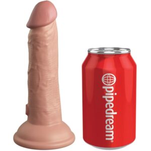 King Cock-Elite Realistischer Dildo mit Vibration aus Silikon, 15.2 cm
