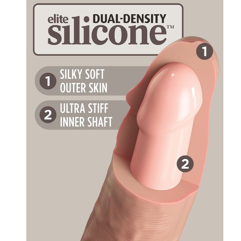 King Cock-Realistische Elite Dildo mit Vibrationen in Silikon, 15.2 cm · Strap-on & Harness (Bild 2)
