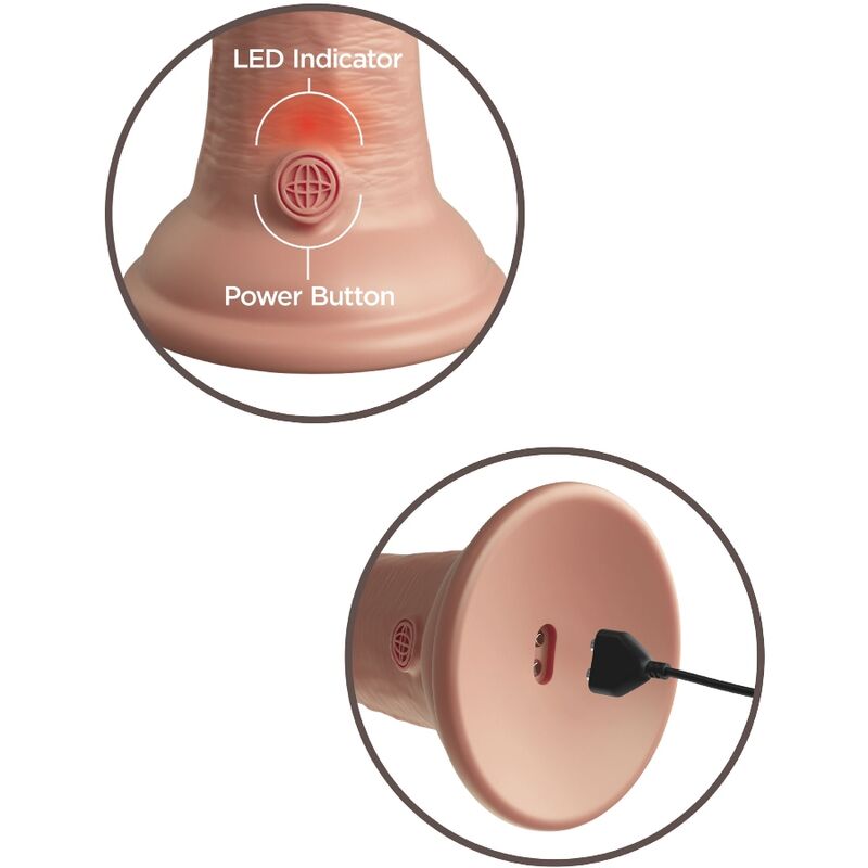 King Cock-Realistische Elite Dildo mit Vibrationen in Silikon, 15.2 cm · Strap-on & Harness (Bild 5)