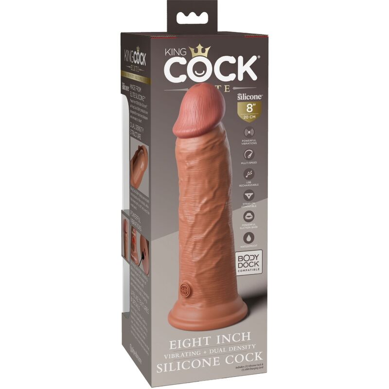 King Cock-Realistische Elite Dildo mit Vibrationen in Silikon 20.3 cm · Strap-on & Harness (Bild 4)