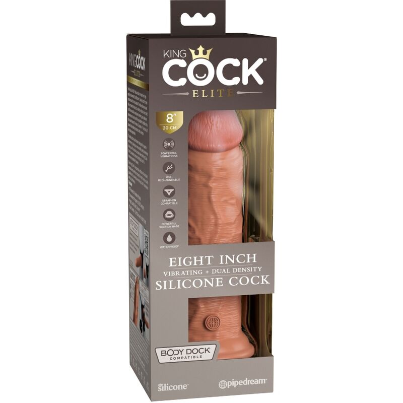 King Cock-Realistische Elite Dildo mit Vibrationen in Silikon 20.3 cm · Strap-on & Harness (Bild 6)