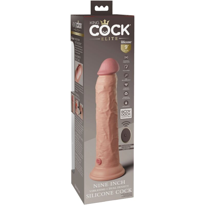 King Cock-Elite Dildo Realistic Vibrator mit Fernbedienung · Strap-on & Harness (Bild 6)