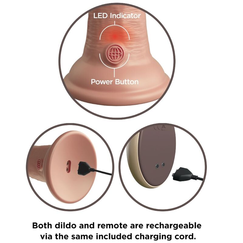 King Cock-Elite Dildo Realistic Vibrator mit Fernbedienung · Strap-on & Harness (Bild 5)