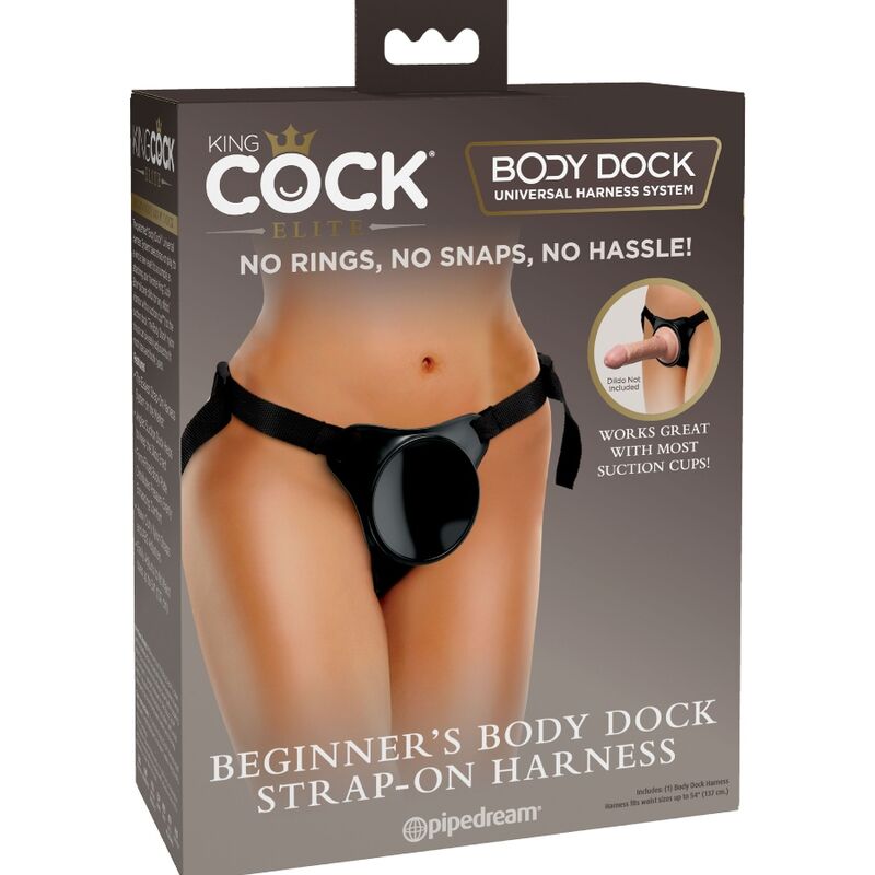 King Cock-Elite Harness Einstellbar für Anfänger-Silikon, Saugnapf · Strap-on & Harness