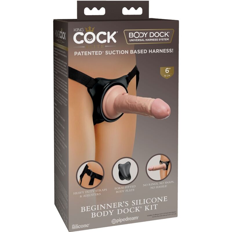 King Cock-Verstellbarer Harness Elite mit Dildo 15,2 cm