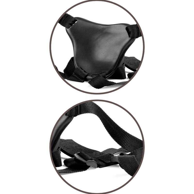 King Cock-Elite Comfy Harness Einstellbar mit Dildo 17.8 cm-Silikon · Strap-on & Harness (Bild 9)