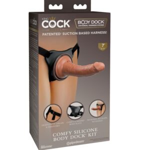 King Cock-Elite Comfy Harness Einstellbar mit Dildo 17.8 cm-Silikon · Strap-on & Harness