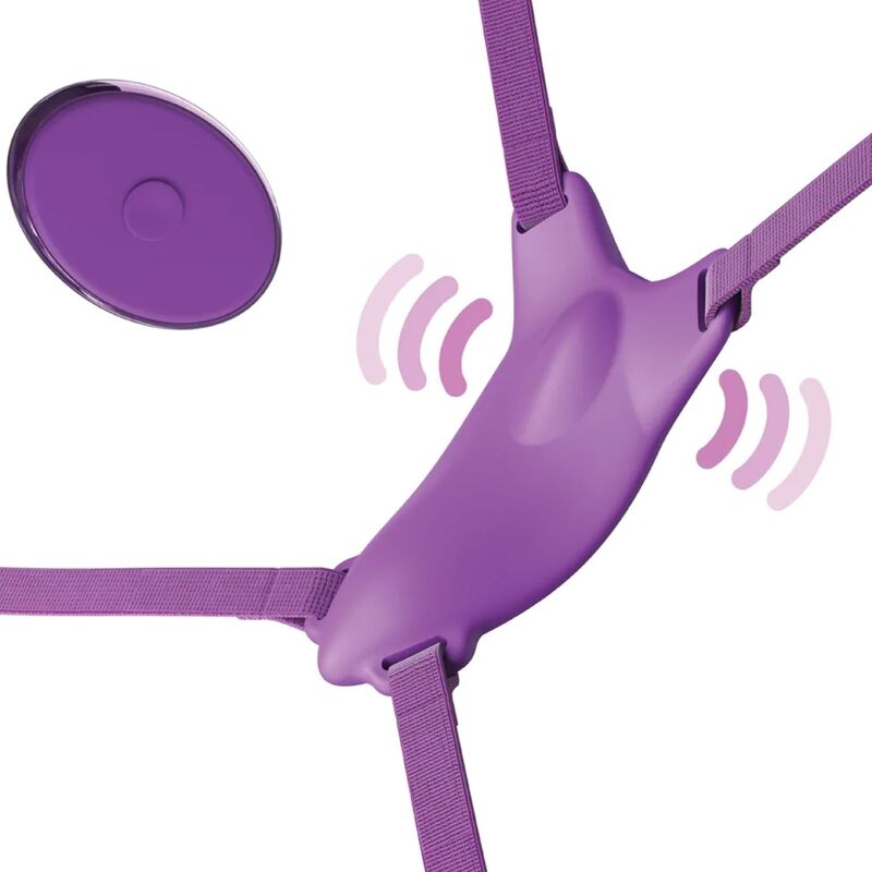 Fantasy For Her-Schmetterling-Vibrator mit Harness, Wiederaufladbar