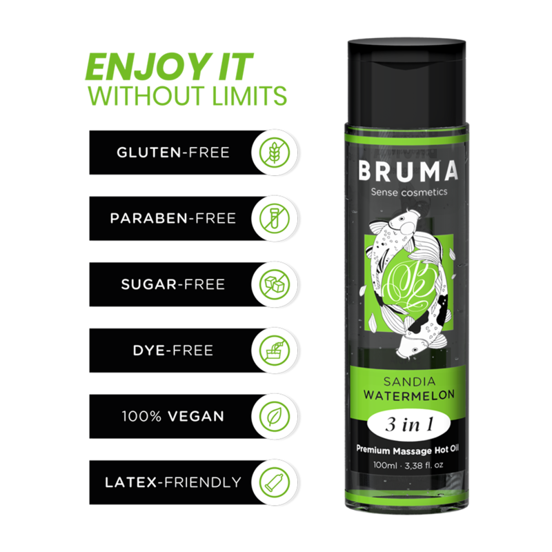 Bruma-Premium Massageöl mit Kalorieneffekt Grün 3 in · Kosmetika & Aphrodisiaka
