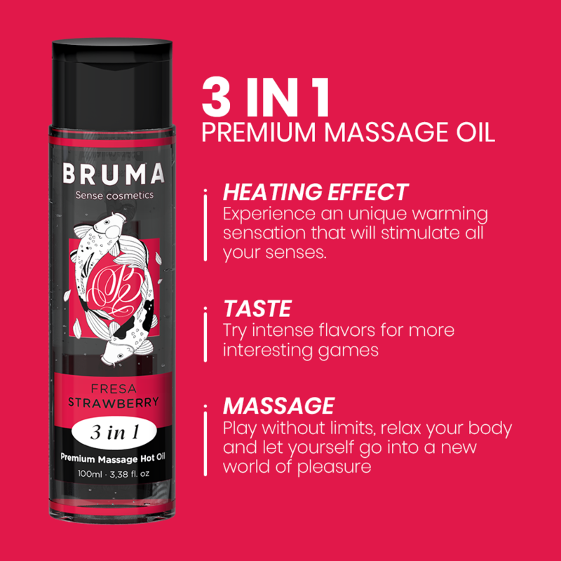 Bruma-Premium Massageöl Heißer Effekt Erdbeeren 3 in 1 – 100 ml · Kosmetika & Aphrodisiaka (Bild 4)