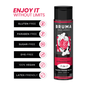 Bruma-Premium Massageöl Heißer Effekt Erdbeeren 3 in 1 – 100 ml · Kosmetika & Aphrodisiaka