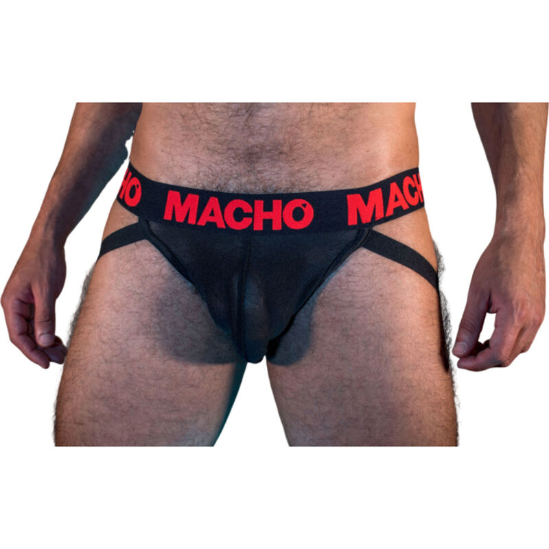 MACHO - MX26X2 JOCK BLACK/RED Macho Underwear-MX26X2 Jock Schwarz/Roso · Herrenunterwäsche