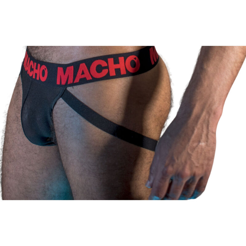 Macho Underwear-MX26X2 Jock Schwarz/Roso · Herrenunterwäsche (Bild 2)