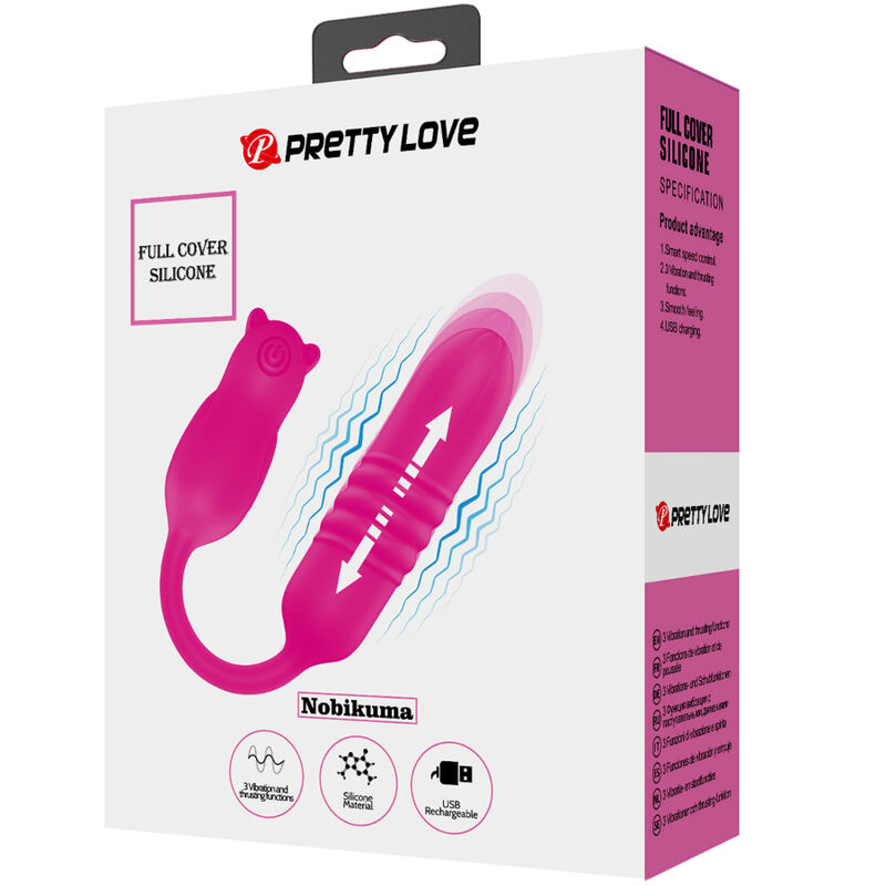 Fun Toys-Nobikuma Pink Bullet Vibrator aus Silikon-3 Geschwindigkeiten · Vibratoren (Bild 2)