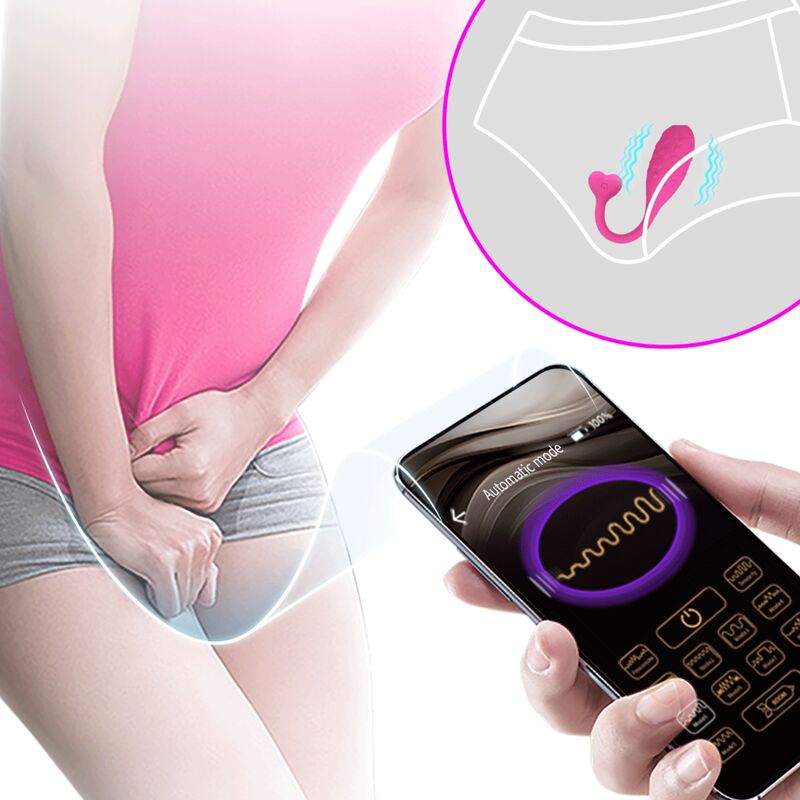App Series-Egg Fisher Rosa Kontrolle durch App-Silikon, 12 · Vibratoren (Bild 8)