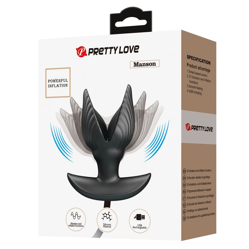 Anal Toys-Analplug Geschmeidig und Wiederaufladbar-Silizium, 10 Geschwindigkeiten · Sextoys (Bild 5)