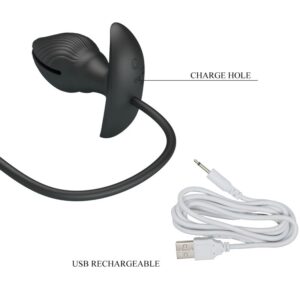 Anal Toys-Analplug Geschmeidig und Wiederaufladbar-Silizium, 10 Geschwindigkeiten · Sextoys (Bild 9)