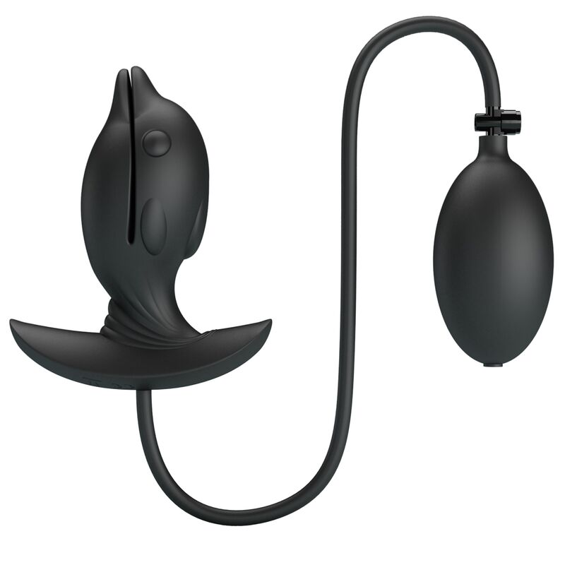 PRETTY LOVE - PLUG ANAL DELFIN CON BOMBA DE AGUA ADAPTADORA Anal Toys-Analplug Aufblasbare Delfine und Wiederaufladbar-Silizium, 10 · Sextoys