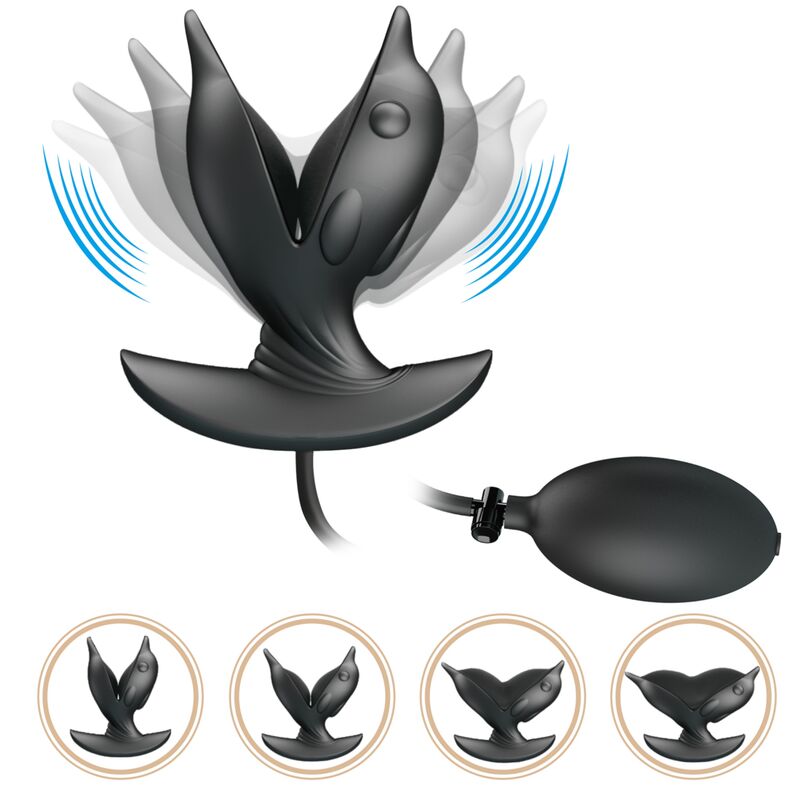 Anal Toys-Analplug Aufblasbare Delfine und Wiederaufladbar-Silizium, 10 · Sextoys (Bild 3)