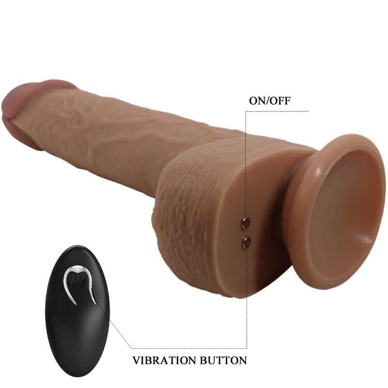 Remote Control-Tommy Dildo Vibrator Realistisch 22.5 cm-Silikon, 3 · Vibratoren (Bild 6)