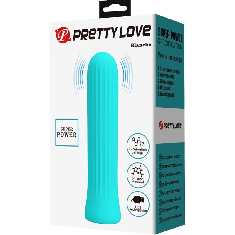 Fun Toys-Weiß Blue Stimulator Vibrator-Silikon, 12 Geschwindigkeiten · Vibratoren (Bild 5)