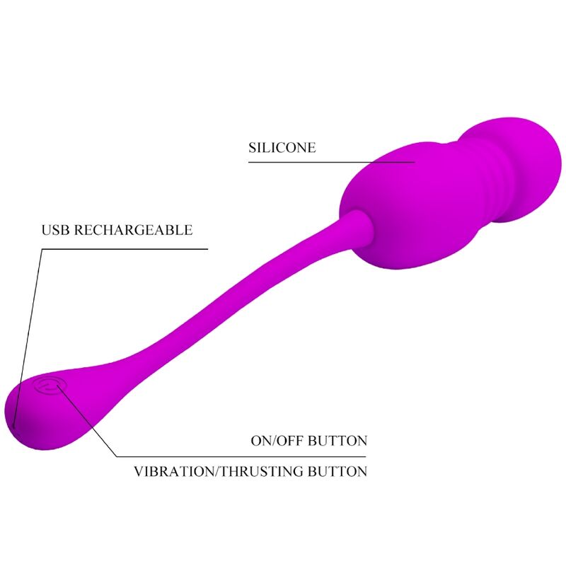 Fun Toys-Callie Lila Ei Vibrator Wiederaufladbar-Silizium, 12 Geschwindigkeiten · Vibratoren (Bild 7)