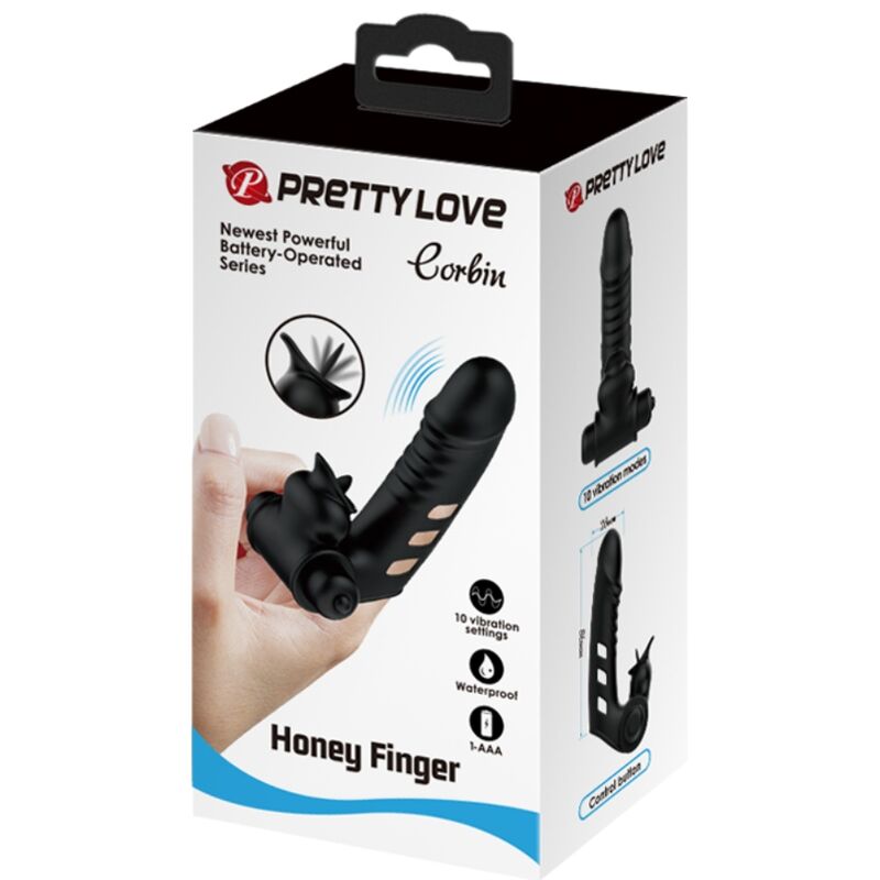 Fun Toys-Corbin Penishülle Vibrator für Schwarz-TPR, 10 Geschwindigkeiten · Sextoys (Bild 2)