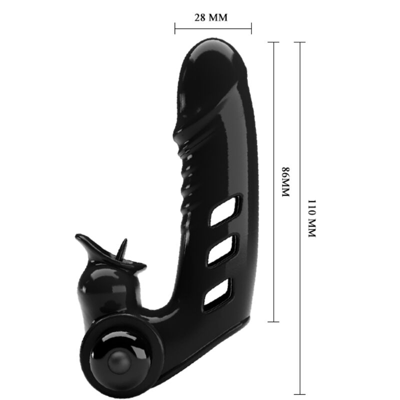 Fun Toys-Corbin Penishülle Vibrator für Schwarz-TPR, 10 Geschwindigkeiten · Sextoys (Bild 4)