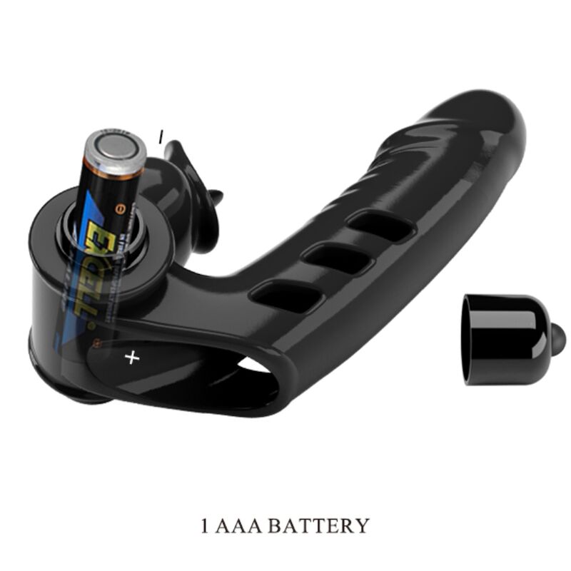 Fun Toys-Corbin Penishülle Vibrator für Schwarz-TPR, 10 Geschwindigkeiten · Sextoys (Bild 3)