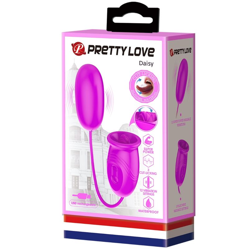 Fun Toys-Daisy Dual Egg Vibrator Wiederaufladbar, Lila-Silikon · Vibratoren (Bild 2)
