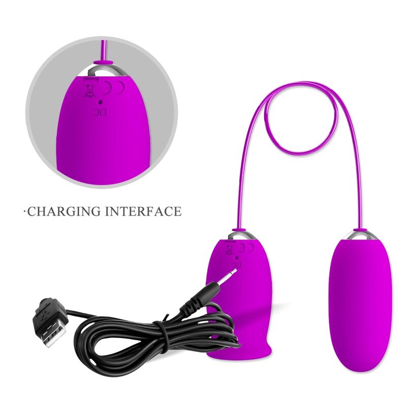 Fun Toys-Daisy Dual Egg Vibrator Wiederaufladbar, Lila-Silikon · Vibratoren (Bild 9)