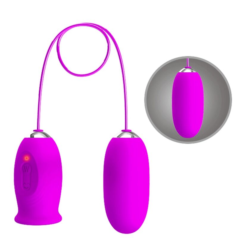 Fun Toys-Daisy Dual Egg Vibrator Wiederaufladbar, Lila-Silikon · Vibratoren (Bild 6)