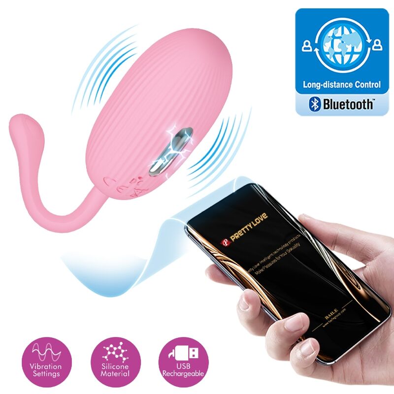Pretty Love-Doreen Vibro-Ei aus Silikon mit App-Steuerung