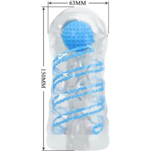 Bodies & Masturbators-Klein Masturbator mit Blau-TPR-Spirale · Sextoys (Bild 6)