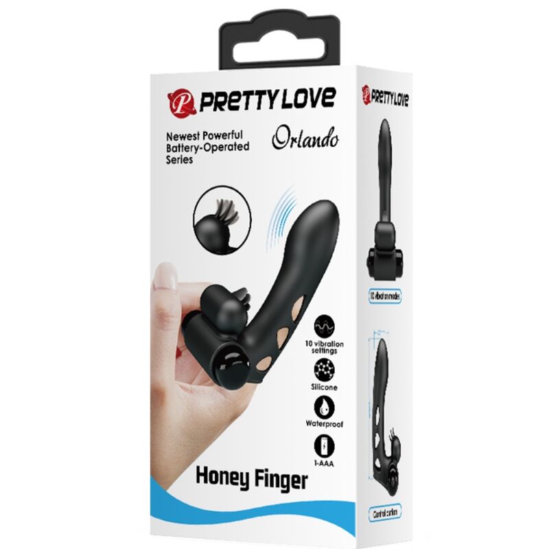 Pretty Love-Orlando Penishülle Vibrator Silikonfinger, 10 Modi · Sextoys (Bild 2)