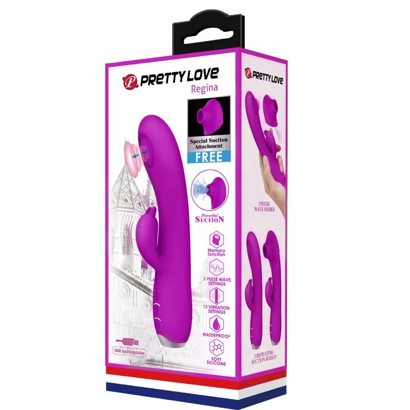 Pretty Love-Königin Vibrator Wiederaufladbar mit Gel-Suption · Vibratoren (Bild 10)