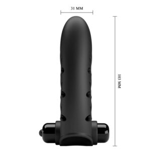 Fun Toys-Vance Black Penishülle Vibrator Häschen für Finger-Silikon · Sextoys (Bild 4)