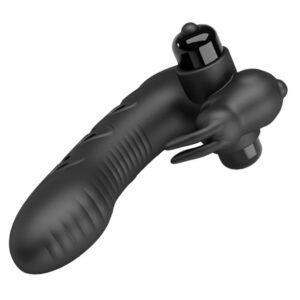 Fun Toys-Vance Black Penishülle Vibrator Häschen für Finger-Silikon · Sextoys (Bild 9)