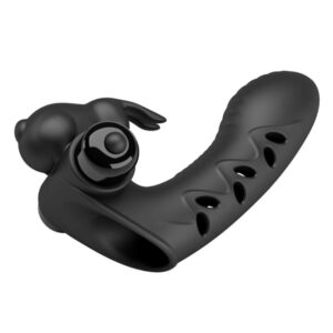 Fun Toys-Vance Black Penishülle Vibrator Häschen für Finger-Silikon · Sextoys (Bild 8)