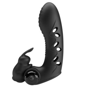 Fun Toys-Vance Black Rabbit-Vibrator-Fingerhülle-Silikon