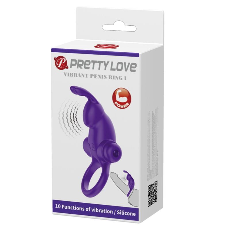 For Him-Ring Vibrator i Penis-Rabbit, Lila Geschlossen-Silikon · Sextoys (Bild 9)