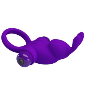 For Him-Ring Vibrator i Penis-Rabbit, Lila Geschlossen-Silikon · Sextoys (Bild 8)