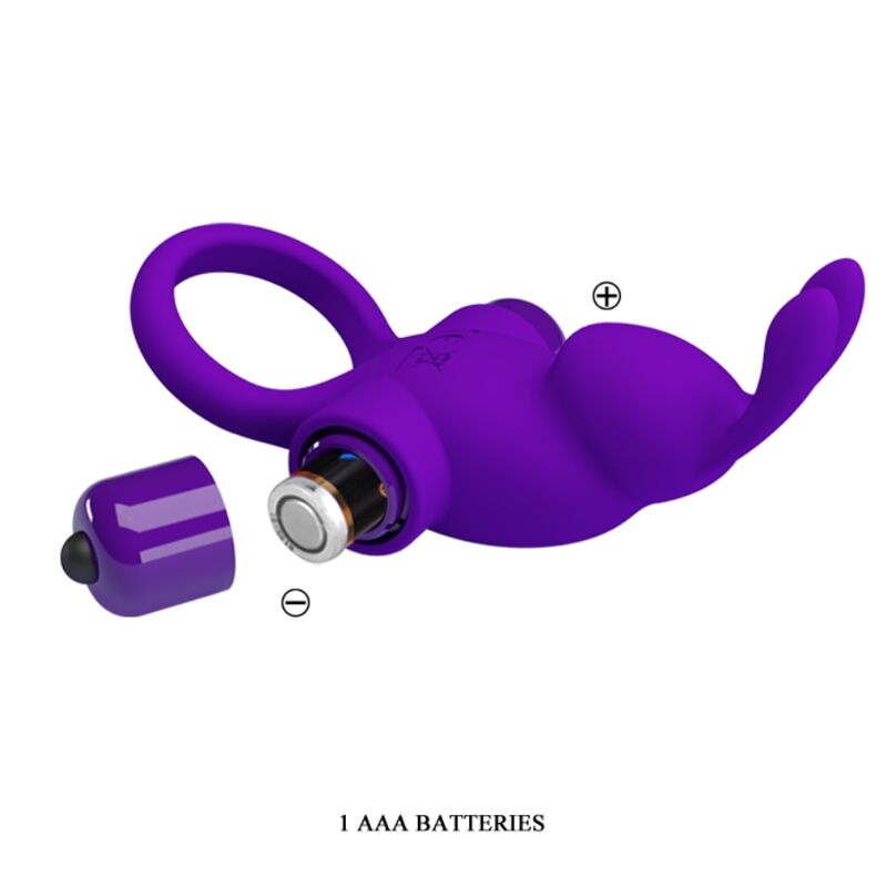 For Him-Ring Vibrator i Penis-Rabbit, Lila Geschlossen-Silikon · Sextoys (Bild 7)