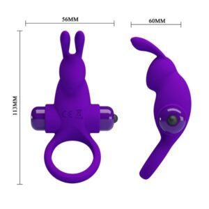 For Him-Ring Vibrator i Penis-Rabbit, Lila Geschlossen-Silikon · Sextoys (Bild 6)